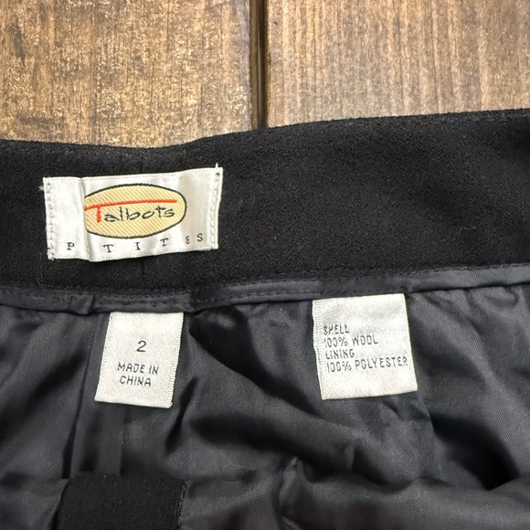 Talbots Petite women's Black Wool Blend Career Dress Pants Size 2, business - Picture 4 of 7